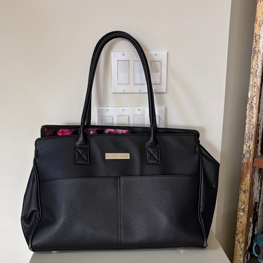 Mary Kay Sleek Black Tote with Pink Accents